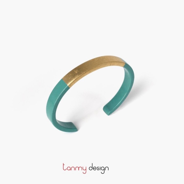 Blue lacquer bracelet D6,4*H1cm